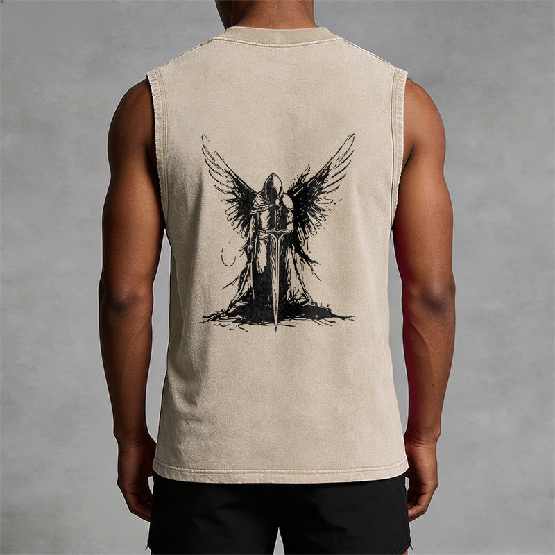 Christianartworkshop Kriegerengel mit Schwert Unisex-Tanktop - image 15