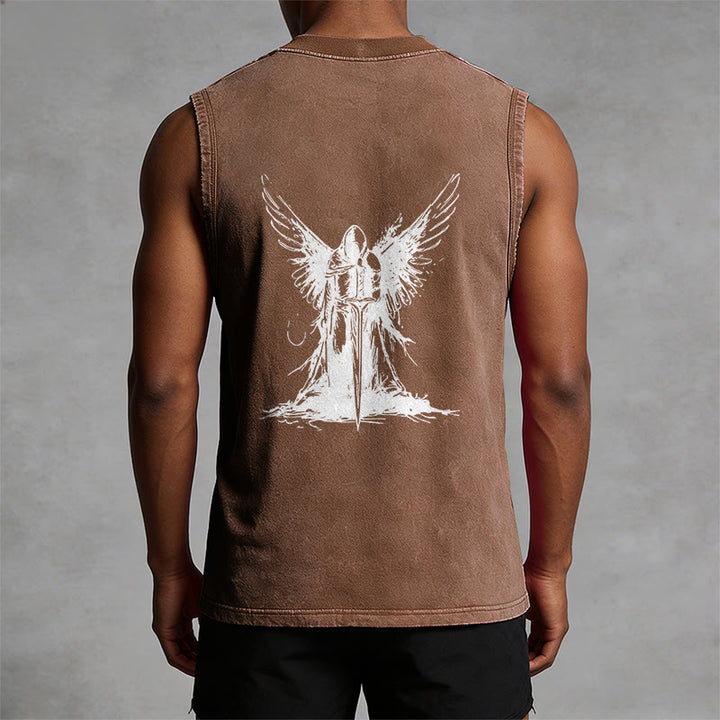Christianartworkshop Kriegerengel mit Schwert Unisex-Tanktop - image 29