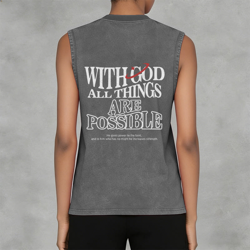 Christianartworkshop Mit Gott ist alles möglich – Gewaschenes Tanktop - image 6