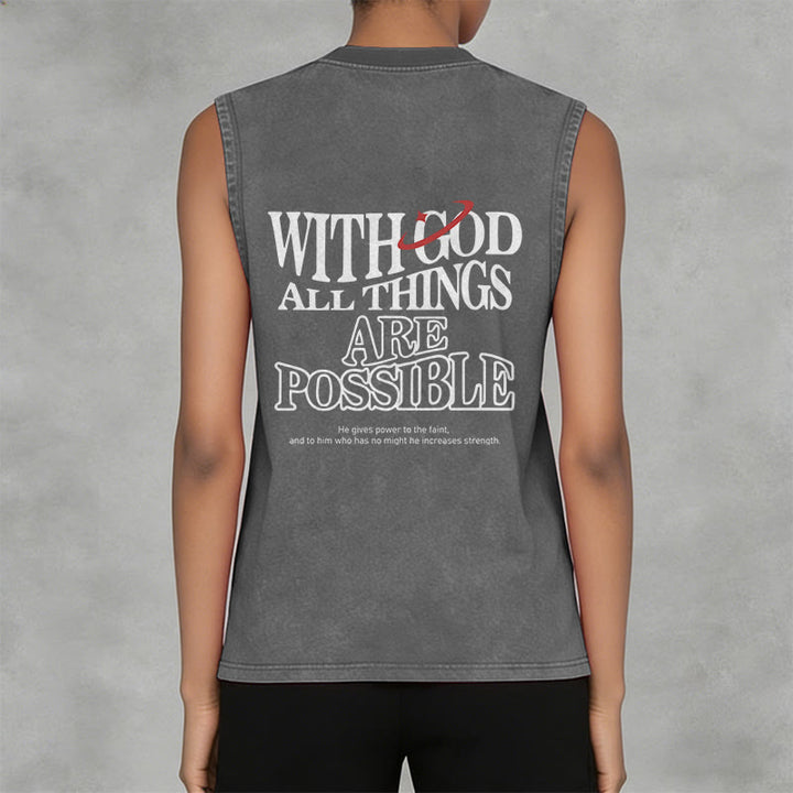 Christianartworkshop Mit Gott ist alles möglich – Gewaschenes Tanktop - image 6