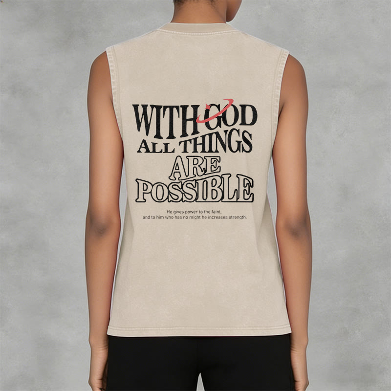 Christianartworkshop Mit Gott ist alles möglich – Gewaschenes Tanktop - image 9
