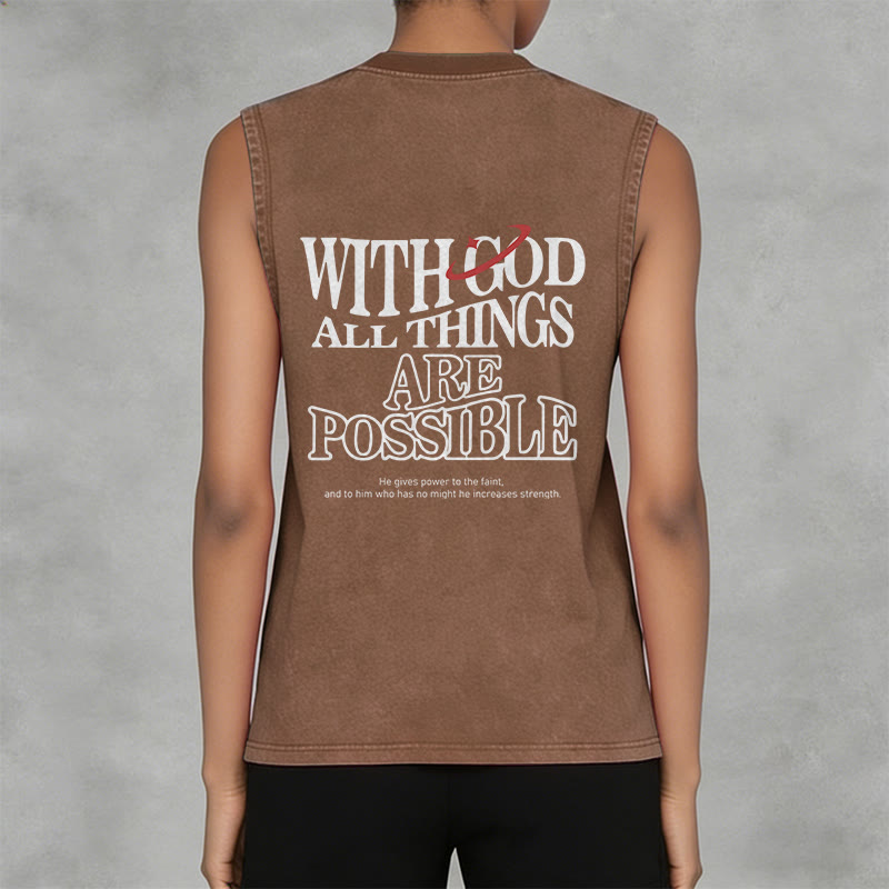 Christianartworkshop Mit Gott ist alles möglich – Gewaschenes Tanktop - image 15