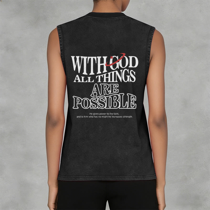 Christianartworkshop Mit Gott ist alles möglich – Gewaschenes Tanktop - image 3