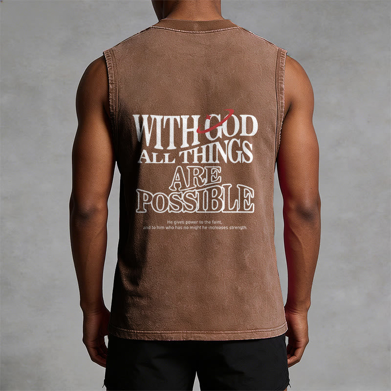 Christianartworkshop Mit Gott ist alles möglich – Gewaschenes Tanktop - image 14