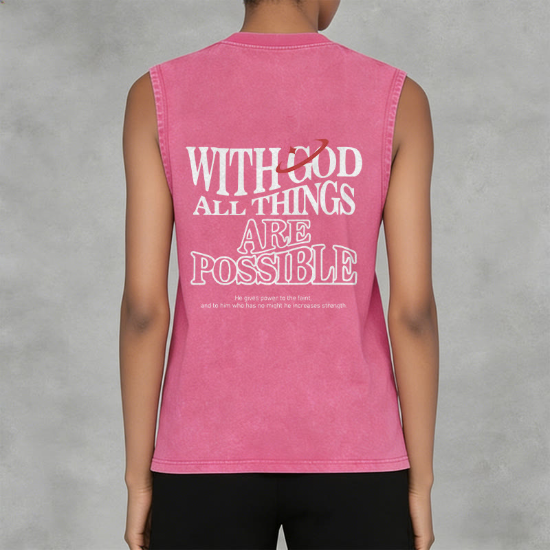 Christianartworkshop Mit Gott ist alles möglich – Gewaschenes Tanktop - image 12
