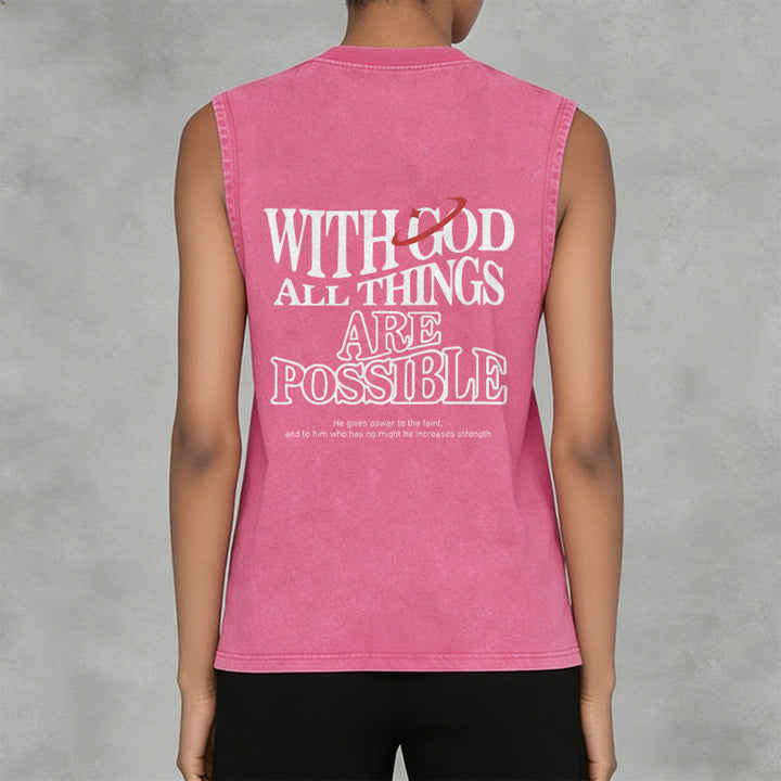 Christianartworkshop Mit Gott ist alles möglich – Gewaschenes Tanktop - image 12
