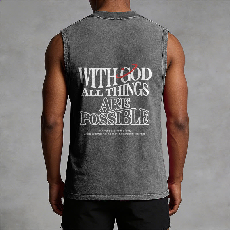 Christianartworkshop Mit Gott ist alles möglich – Gewaschenes Tanktop - image 5
