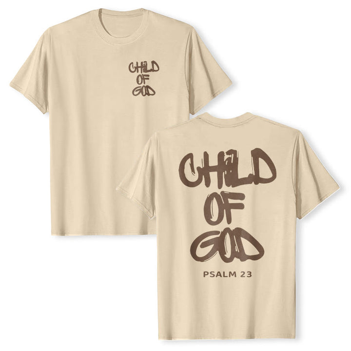 Christianartworkshop Kind Gottes Baumwoll-T-Shirt für Erwachsene - Beige - 2XL - image 4