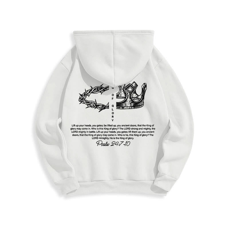 Christianartworkshop Zitat-Stil Jesus ist der König Fleecegefütterter Polyester-Hoodie - image 8
