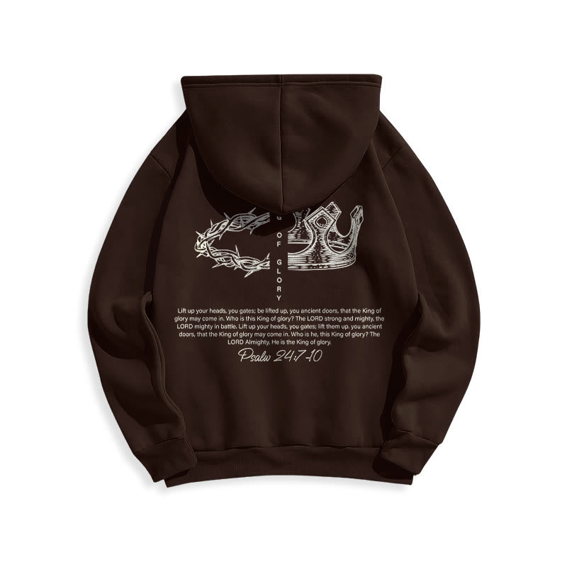 Christianartworkshop Zitat-Stil Jesus ist der König Fleecegefütterter Polyester-Hoodie - image 15