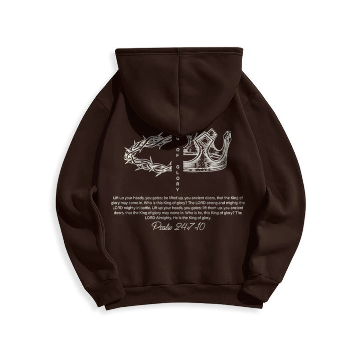 Christianartworkshop Zitat-Stil Jesus ist der König Fleecegefütterter Polyester-Hoodie - image 15