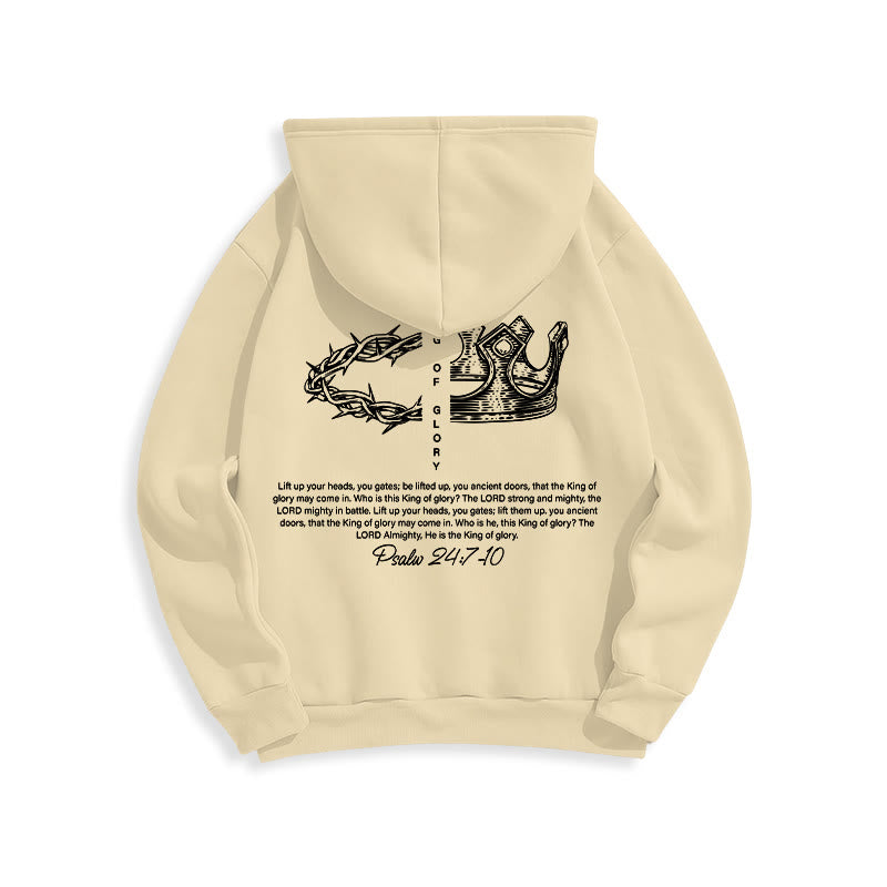 Christianartworkshop Zitat-Stil Jesus ist der König Fleecegefütterter Polyester-Hoodie - image 12