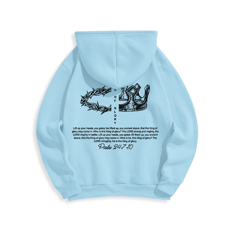 Christianartworkshop Zitat-Stil Jesus ist der König Fleecegefütterter Polyester-Hoodie - image 21