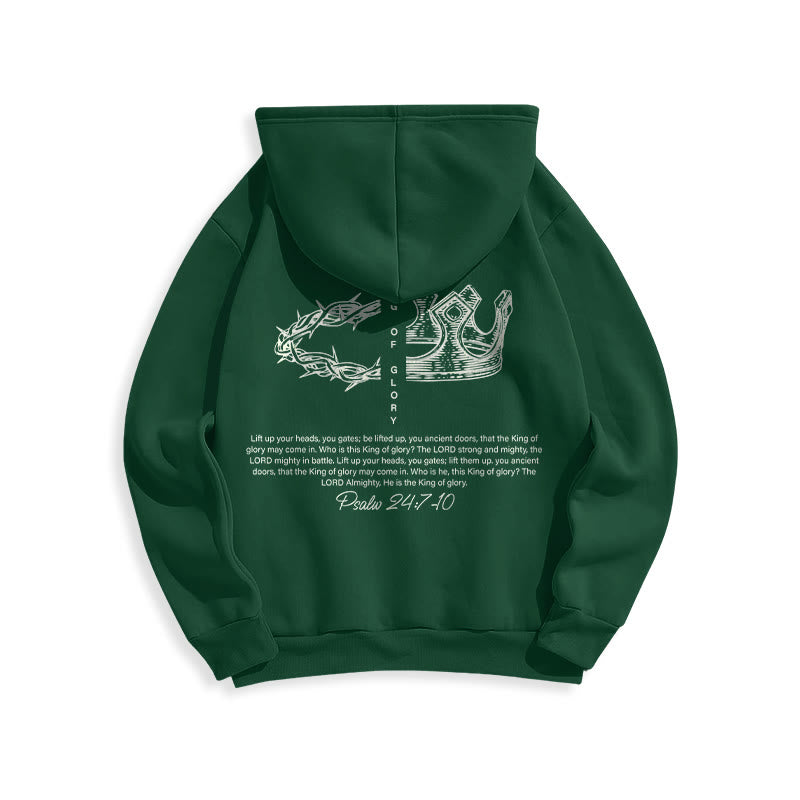 Christianartworkshop Zitat-Stil Jesus ist der König Fleecegefütterter Polyester-Hoodie - image 18