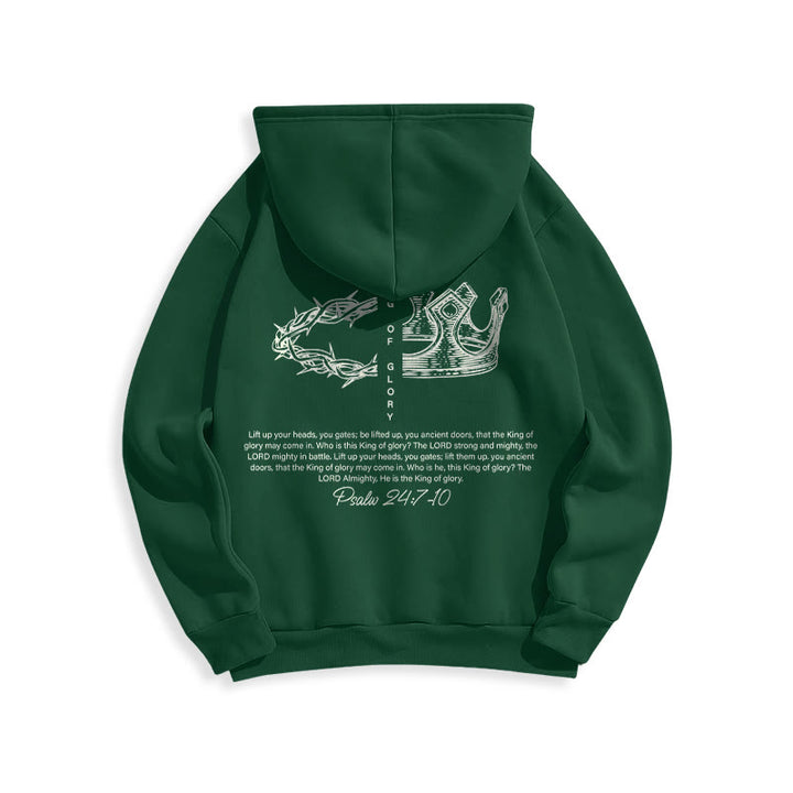 Christianartworkshop Zitat-Stil Jesus ist der König Fleecegefütterter Polyester-Hoodie - image 18