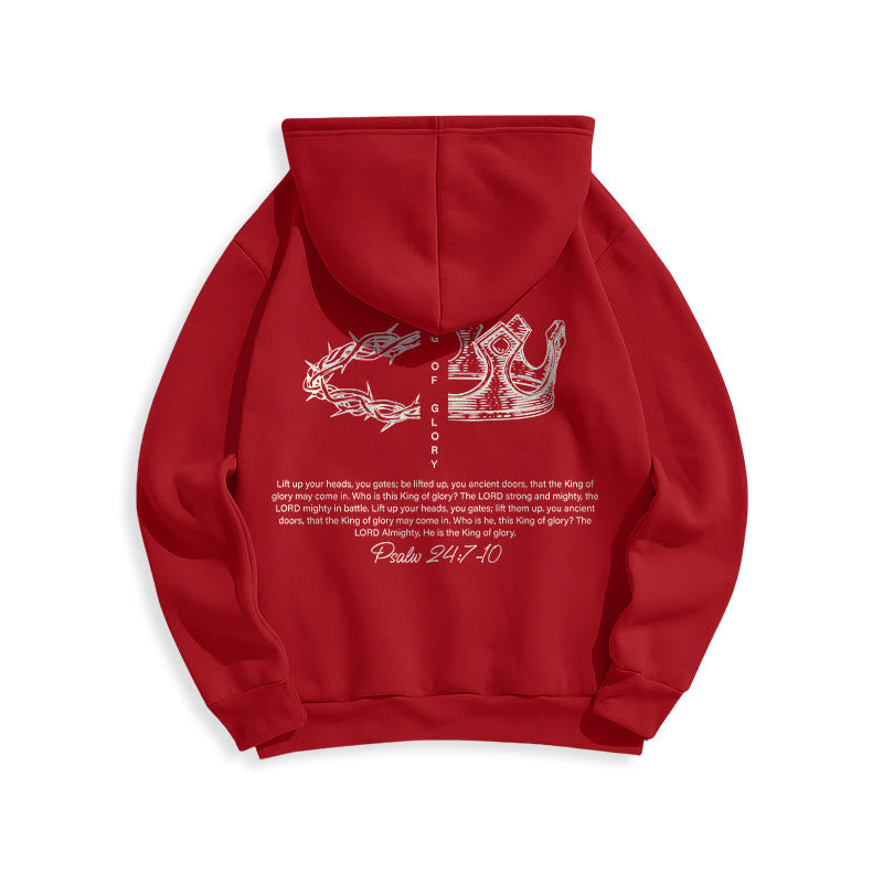 Christianartworkshop Zitat-Stil Jesus ist der König Fleecegefütterter Polyester-Hoodie - image 28