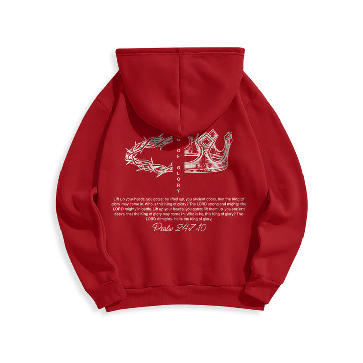 Christianartworkshop Zitat-Stil Jesus ist der König Fleecegefütterter Polyester-Hoodie - image 28