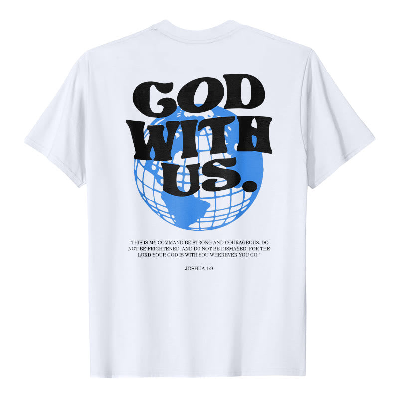 Christianartworkshop Gott mit uns Baumwoll-T-Shirt - image 1