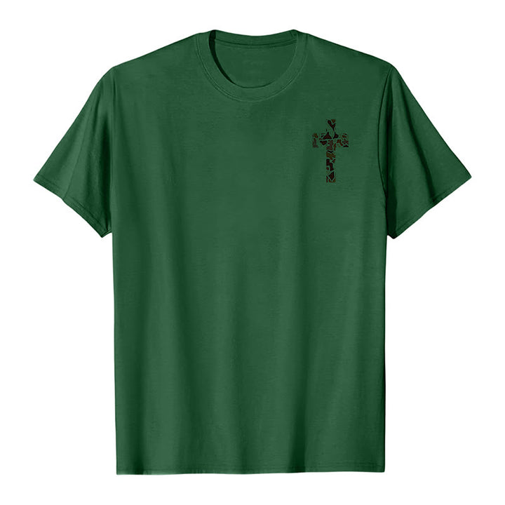 Christianartworkshop Camouflage-Kreuz-Design mit Vers aus Philipper 4,13 – Christliches T-Shirt - image 26