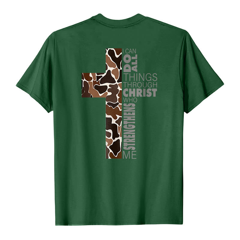 Christianartworkshop Camouflage-Kreuz-Design mit Vers aus Philipper 4,13 – Christliches T-Shirt - image 25