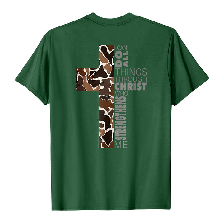 Christianartworkshop Camouflage-Kreuz-Design mit Vers aus Philipper 4,13 – Christliches T-Shirt - image 25