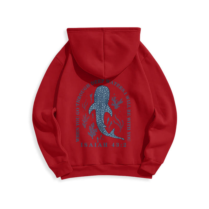 Christianartworkshop Moderner, farbenfroher Hoodie „Glaube unter den Wellen“ aus gefüttertem Polyester - image 22