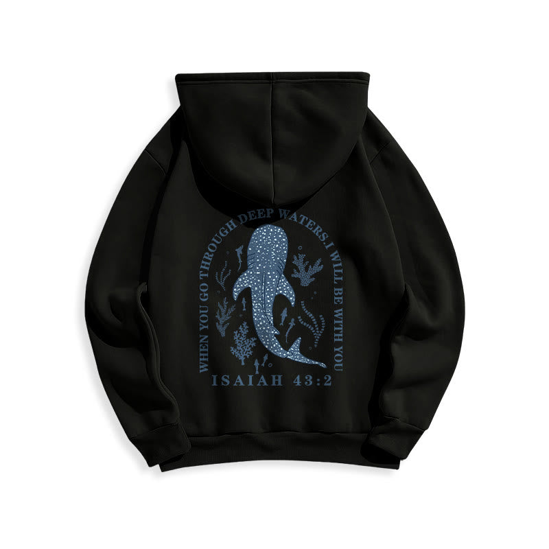 Christianartworkshop Moderner, farbenfroher Hoodie „Glaube unter den Wellen“ aus gefüttertem Polyester - image 13