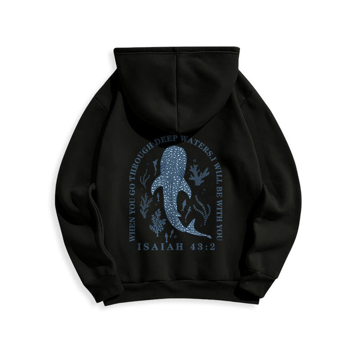 Christianartworkshop Moderner, farbenfroher Hoodie „Glaube unter den Wellen“ aus gefüttertem Polyester - image 13