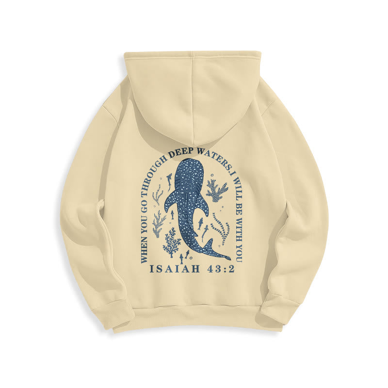 Christianartworkshop Moderner, farbenfroher Hoodie „Glaube unter den Wellen“ aus gefüttertem Polyester - image 4