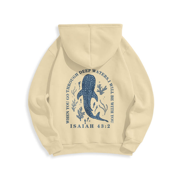 Christianartworkshop Moderner, farbenfroher Hoodie „Glaube unter den Wellen“ aus gefüttertem Polyester - image 4