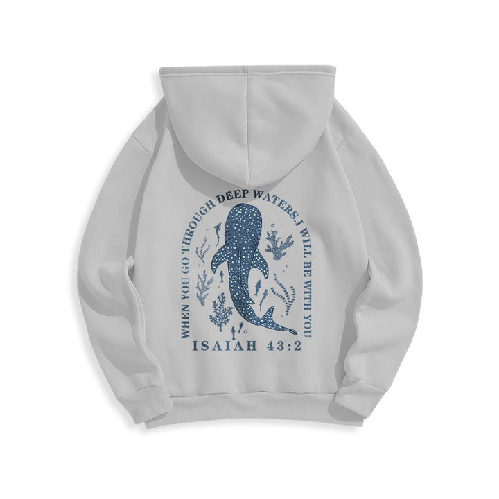 Christianartworkshop Moderner, farbenfroher Hoodie „Glaube unter den Wellen“ aus gefüttertem Polyester - image 10