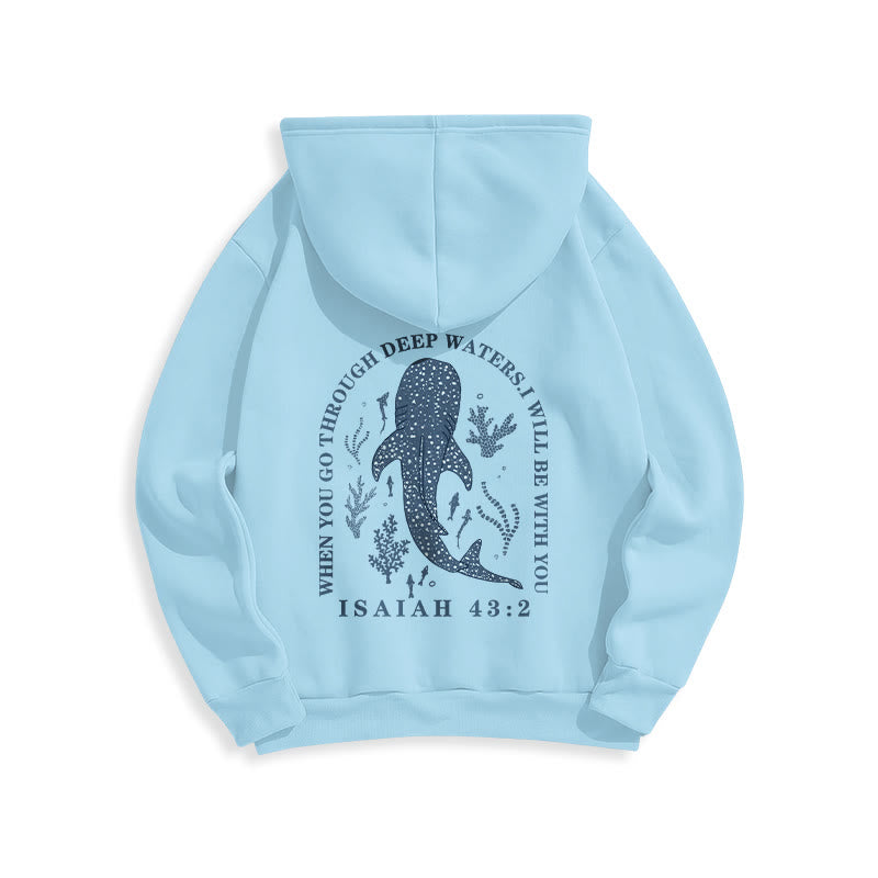 Christianartworkshop Moderner, farbenfroher Hoodie „Glaube unter den Wellen“ aus gefüttertem Polyester - image 7