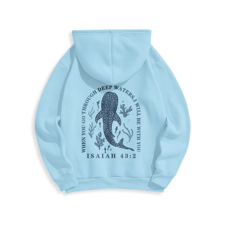 Christianartworkshop Moderner, farbenfroher Hoodie „Glaube unter den Wellen“ aus gefüttertem Polyester - image 7