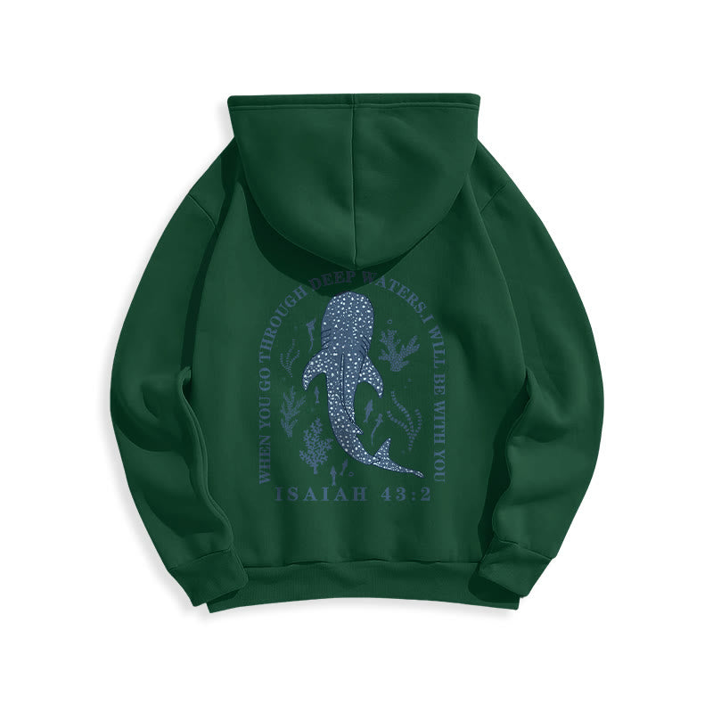 Christianartworkshop Moderner, farbenfroher Hoodie „Glaube unter den Wellen“ aus gefüttertem Polyester - image 16