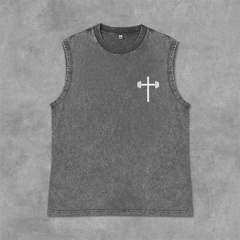 Christianartworkshop Jesus ist König – Gewaschenes Tanktop mit Engelsflügeln - image 13