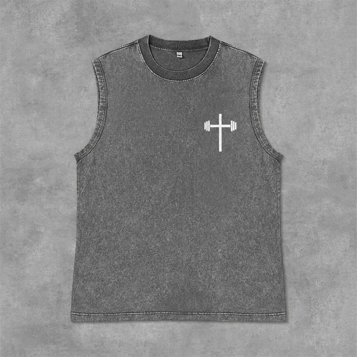 Christianartworkshop Jesus ist König – Gewaschenes Tanktop mit Engelsflügeln - image 13