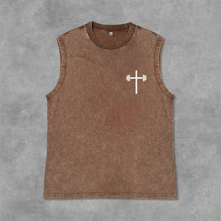 Christianartworkshop Jesus ist König – Gewaschenes Tanktop mit Engelsflügeln - image 34