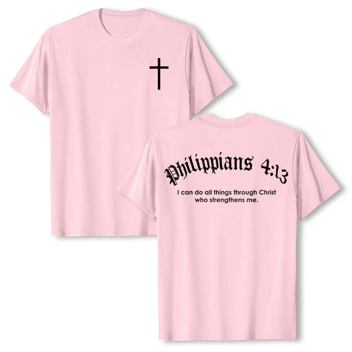 Christianartworkshop Philipper 4,13 „Ich vermag alles“ Kraft-T-Shirt - Rosa - 2XL - image 14