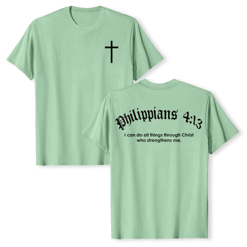 Christianartworkshop Philipper 4,13 „Ich vermag alles“ Kraft-T-Shirt - Hellgrün - 2XL - image 26