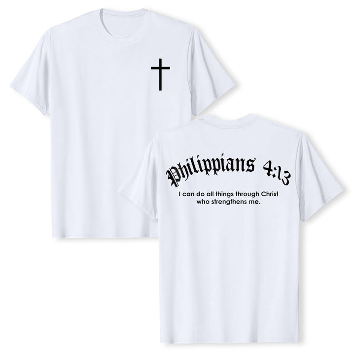 Christianartworkshop Philipper 4,13 „Ich vermag alles“ Kraft-T-Shirt - Weiß - 2XL - image 8