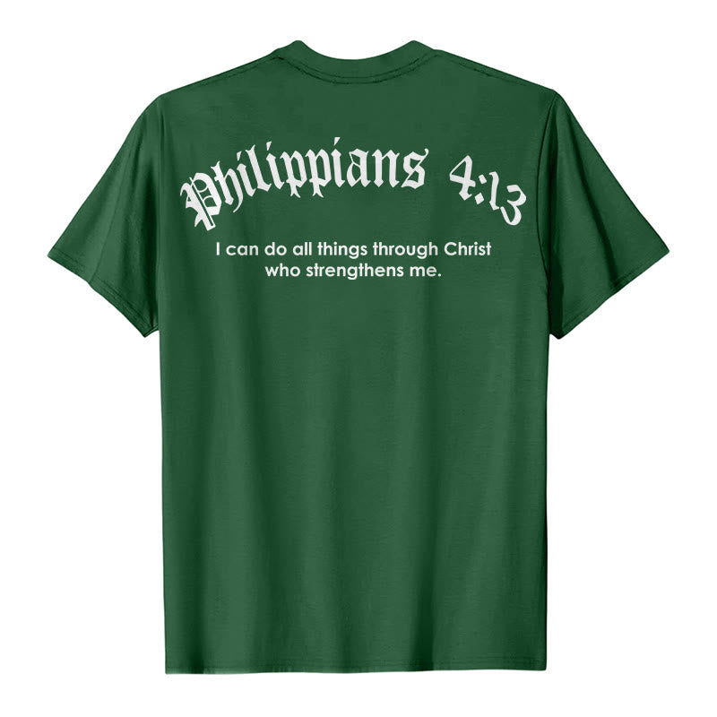 Christianartworkshop Philipper 4,13 „Ich vermag alles“ Kraft-T-Shirt - image 24