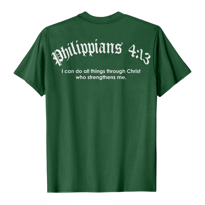 Christianartworkshop Philipper 4,13 „Ich vermag alles“ Kraft-T-Shirt - image 24