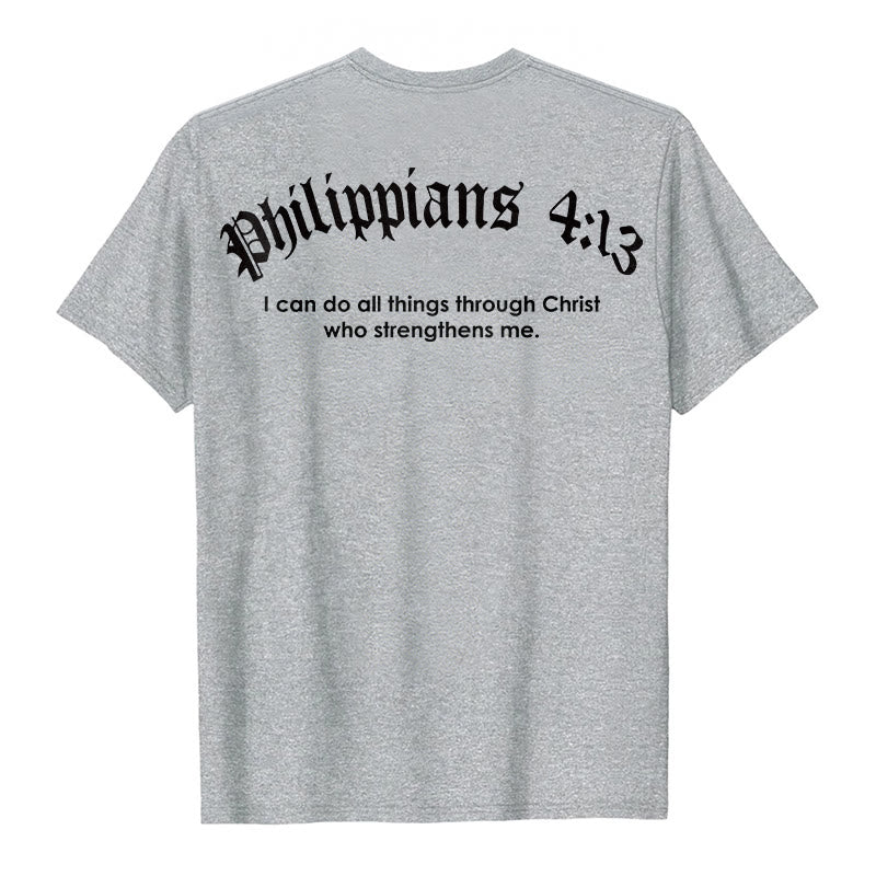 Christianartworkshop Philipper 4,13 „Ich vermag alles“ Kraft-T-Shirt - image 12