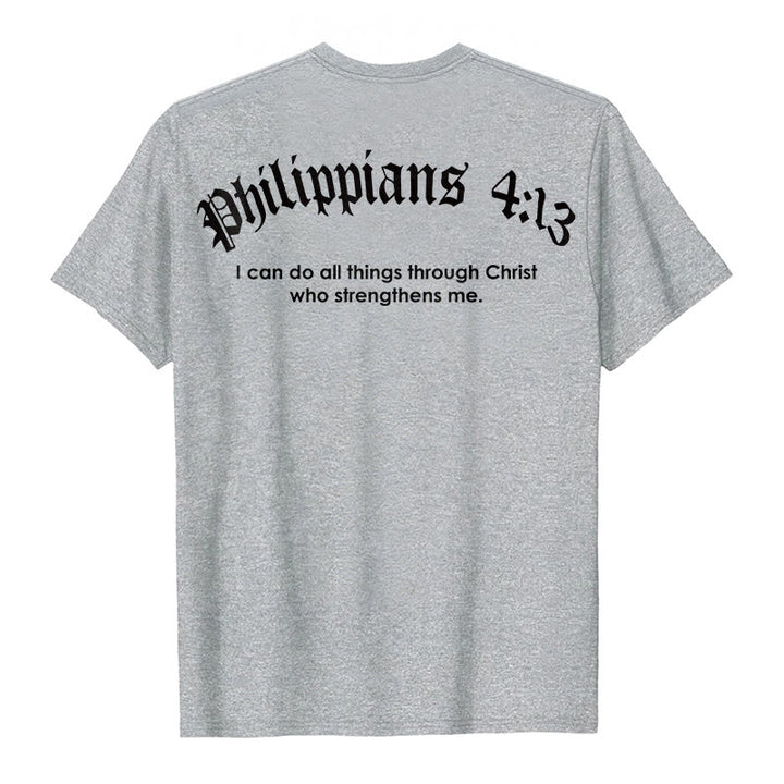 Christianartworkshop Philipper 4,13 „Ich vermag alles“ Kraft-T-Shirt - image 12