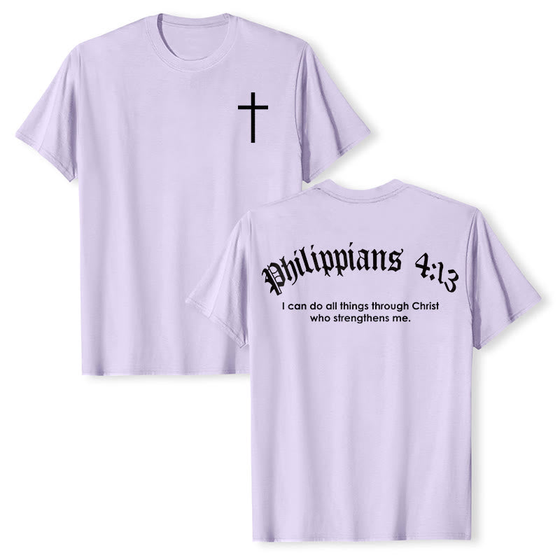 Christianartworkshop Philipper 4,13 „Ich vermag alles“ Kraft-T-Shirt - Lila - 2XL - image 20