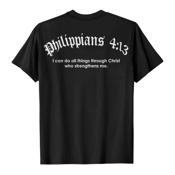 Christianartworkshop Philipper 4,13 „Ich vermag alles“ Kraft-T-Shirt - image 1