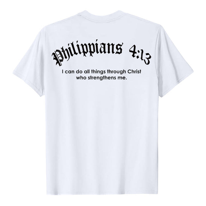 Christianartworkshop Philipper 4,13 „Ich vermag alles“ Kraft-T-Shirt - image 9