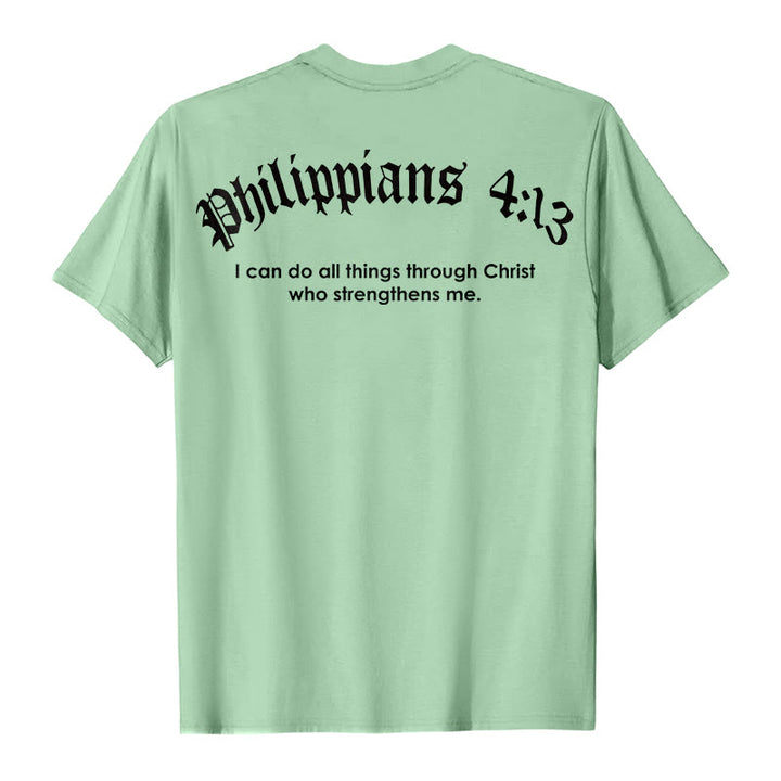 Christianartworkshop Philipper 4,13 „Ich vermag alles“ Kraft-T-Shirt - image 27