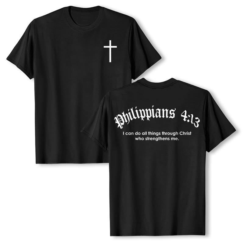 Christianartworkshop Philipper 4,13 „Ich vermag alles“ Kraft-T-Shirt - Schwarz - 2XL - image 0