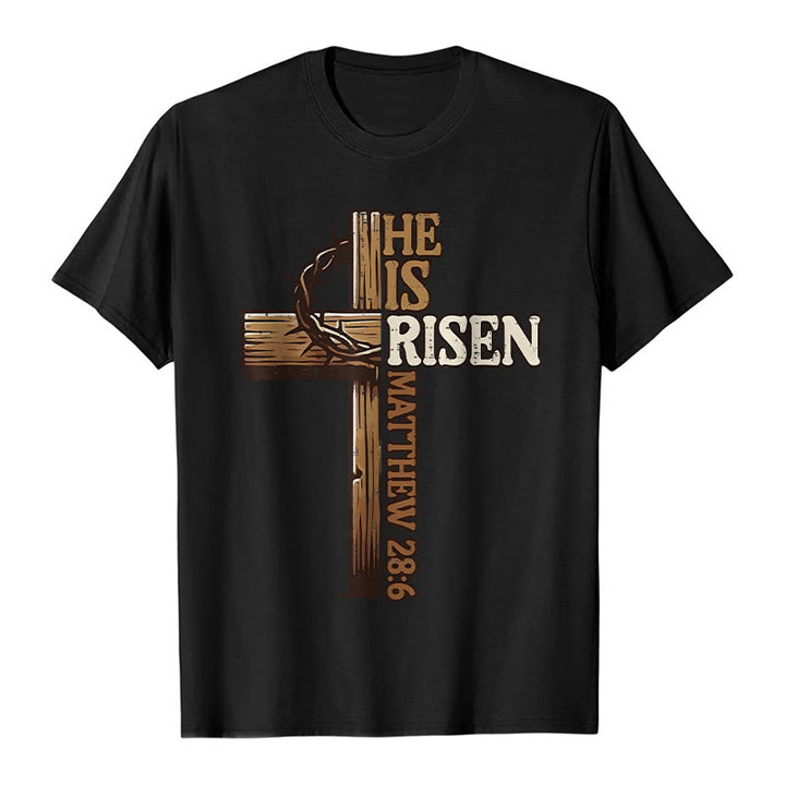 Christianartworkshop Er ist auferstanden – Unisex-T-Shirt mit Kreuz und Dornenkrone - Schwarz - 2XL - image 6